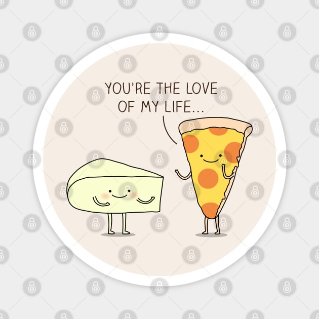 Pizza love Magnet by milkyprint